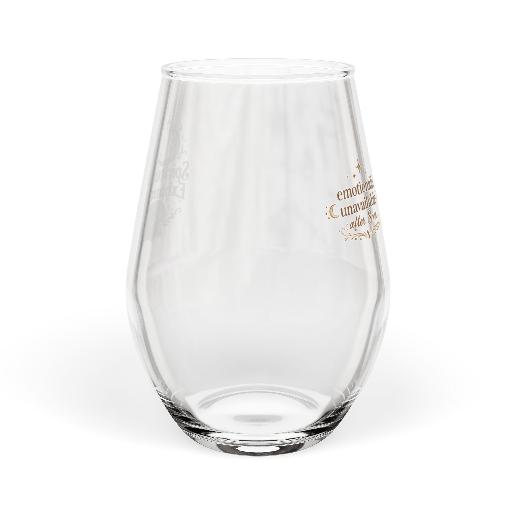 Spiritually Exhausted Stemless Wine Glass, 11.75 oz