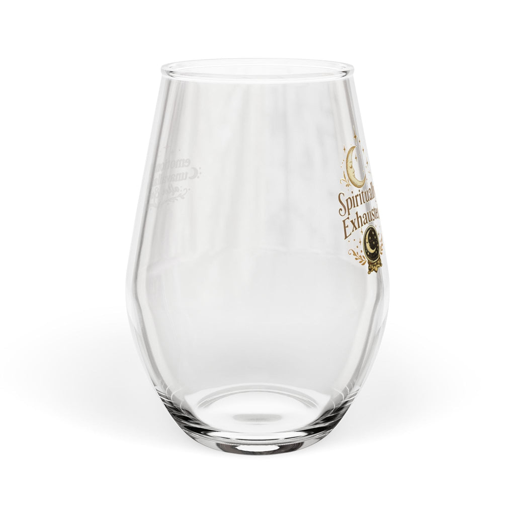 Spiritually Exhausted Stemless Wine Glass, 11.75 oz