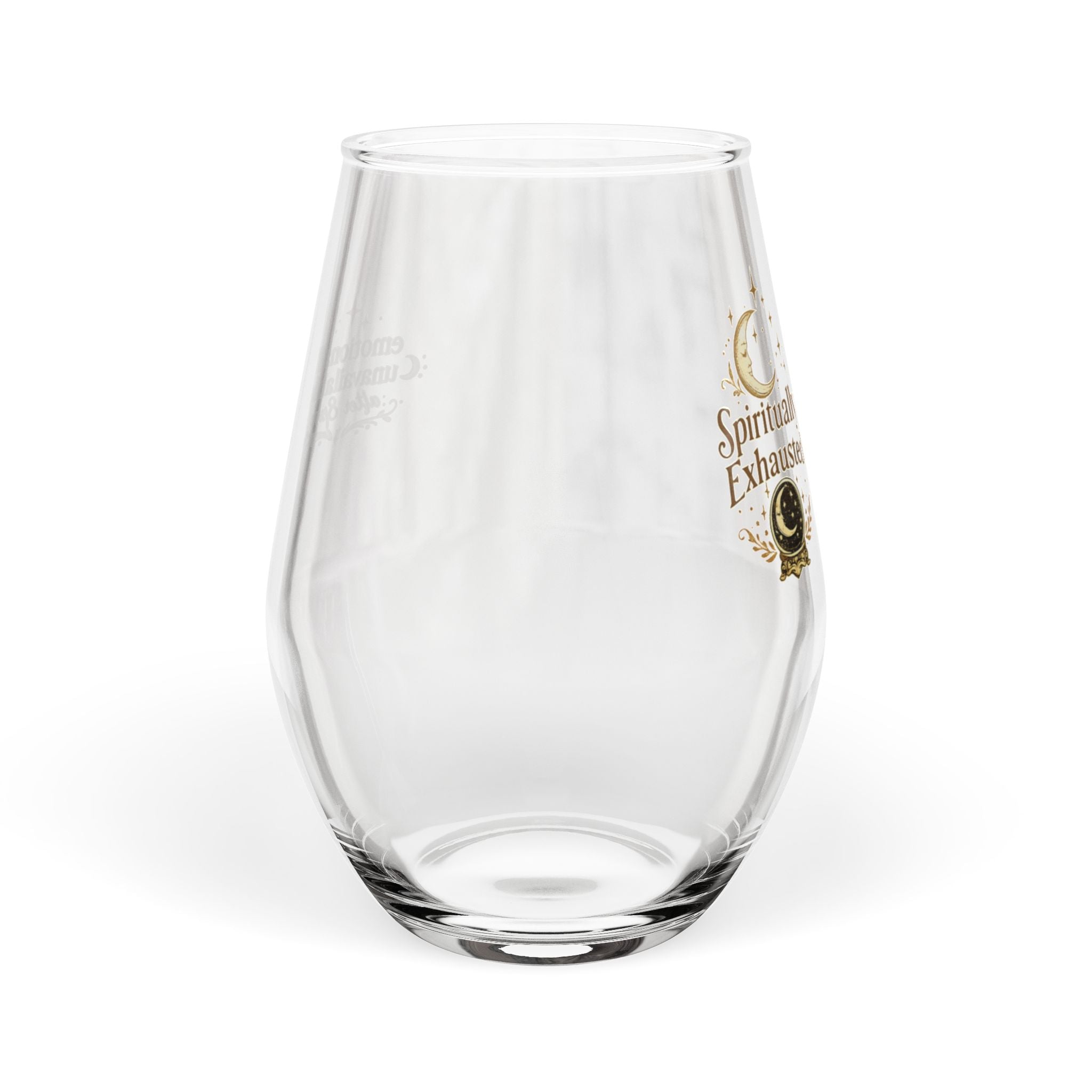 Spiritually Exhausted Stemless Wine Glass, 11.75 oz